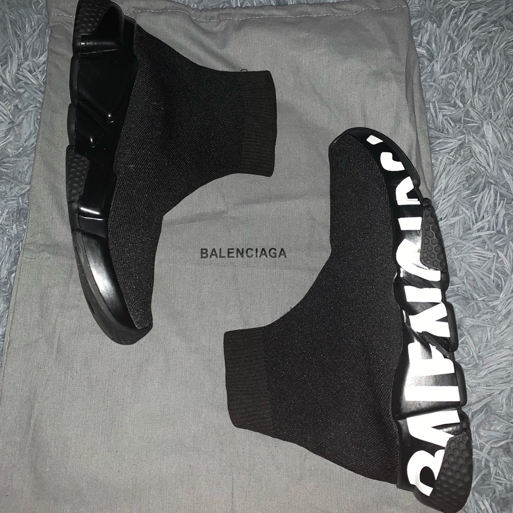 Balenciaga graffiti sock trainers